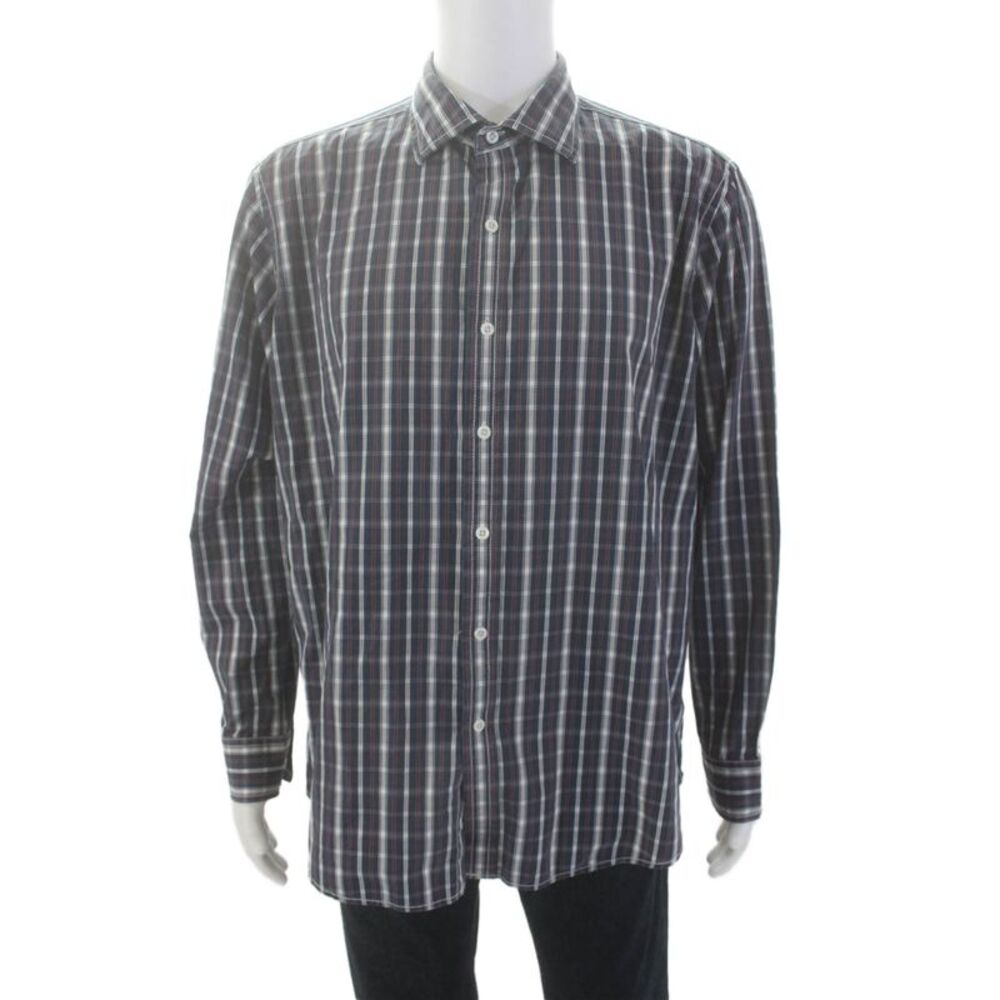 Hickey Women's Collared Long Sleeves Button Down Plaid Shirt Size XXL